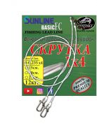 Флюорокарбоновый поводок витой 1x4 Instinkt 20см.